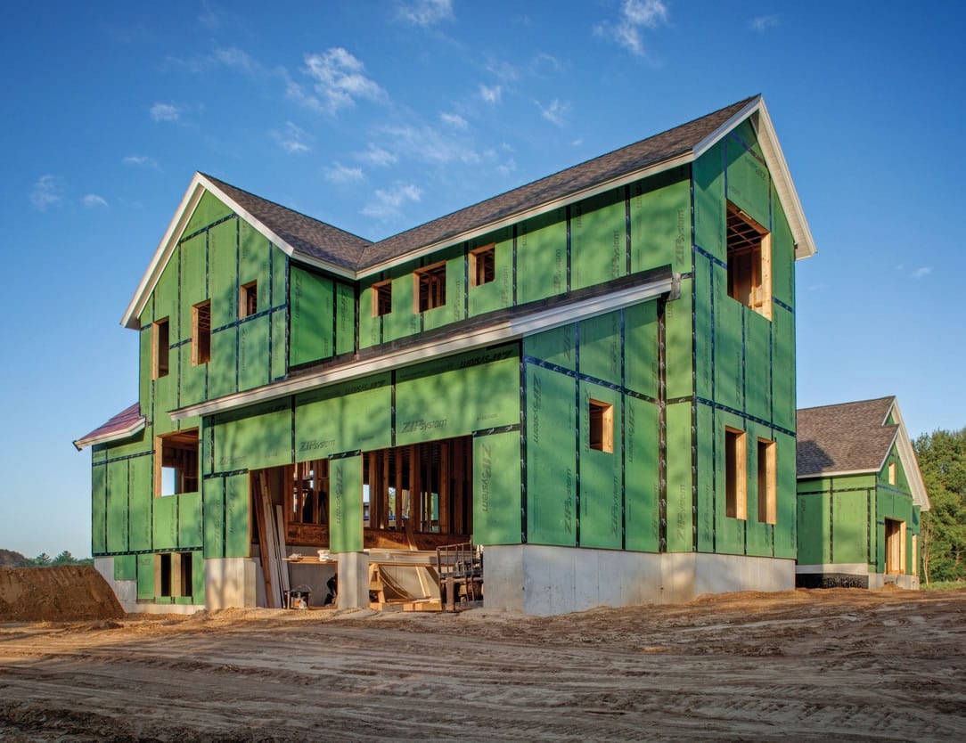 adirondack style hybrid wall - Coventry Log Homes