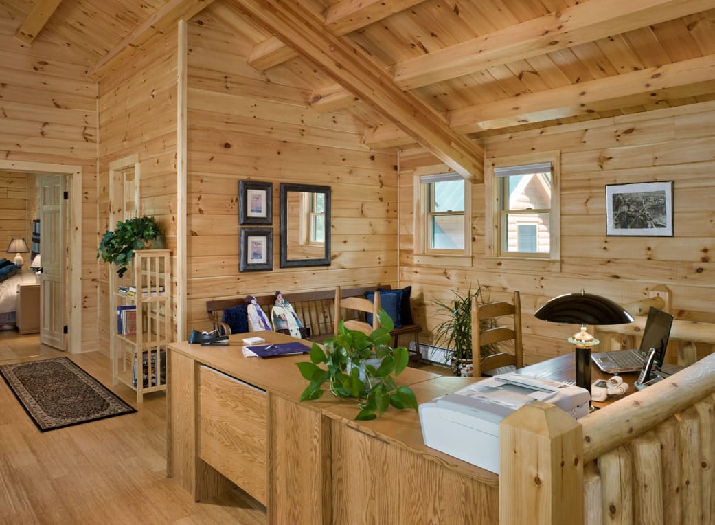 adirondack style interior Walls Doors - Coventry Log Homes