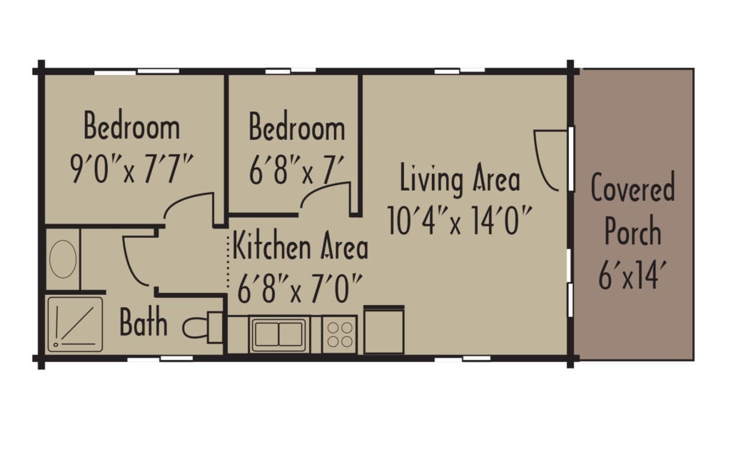 Cabin Creekside 1stFloor - Coventry Log Homes