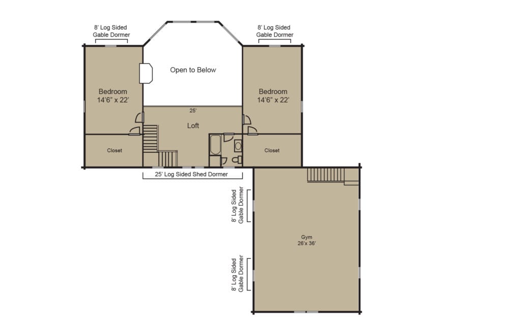 Craftsman Bayview 2ndFloorH Craftsman Bayview 2ndFloorH - Coventry Log Homes
