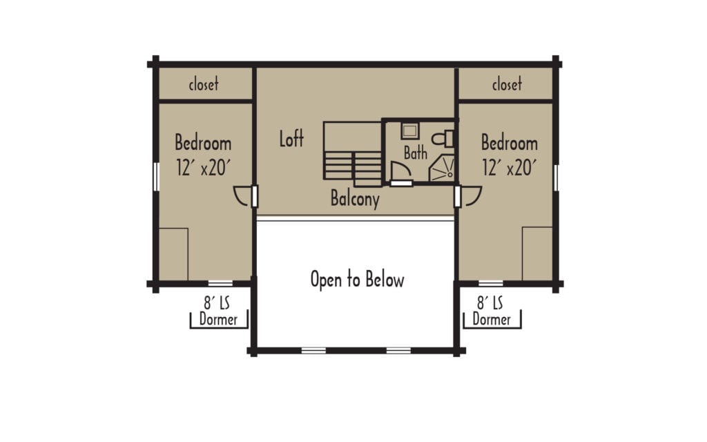 Craftsman Brentwood 2ndFloorH - Coventry Log Homes