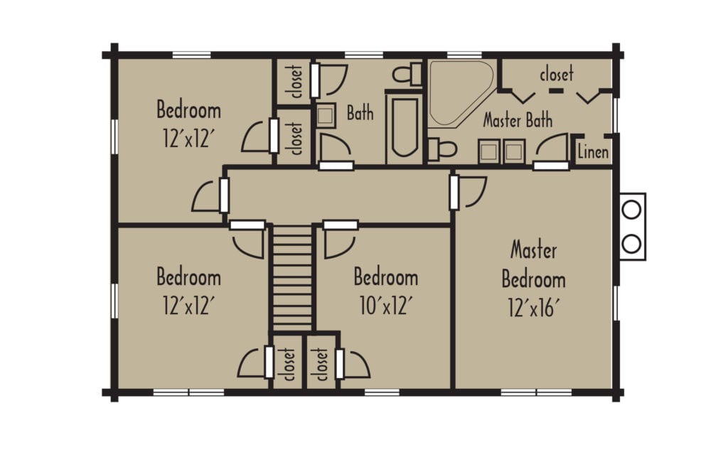 Craftsman Jefferson Gallery 2ndFloorH - Coventry Log Homes