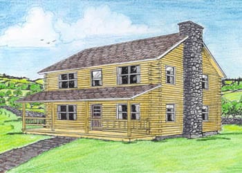 Craftsman Jefferson Gallery model - Coventry Log Homes