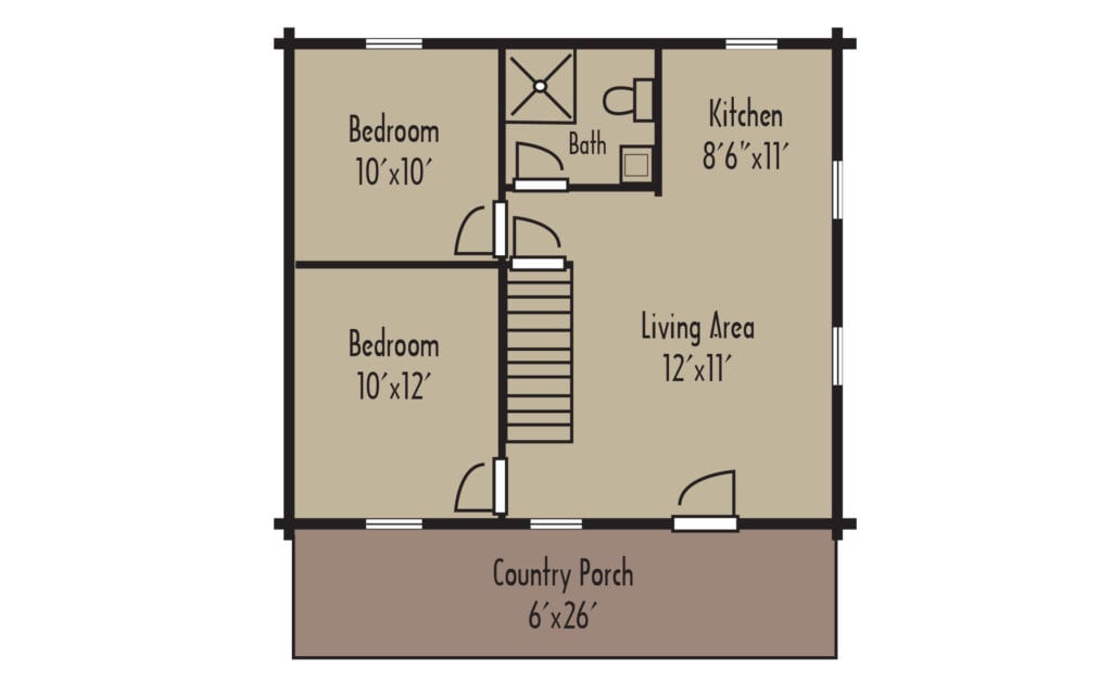 Craftsman Juniper 1stFloorH - Coventry Log Homes