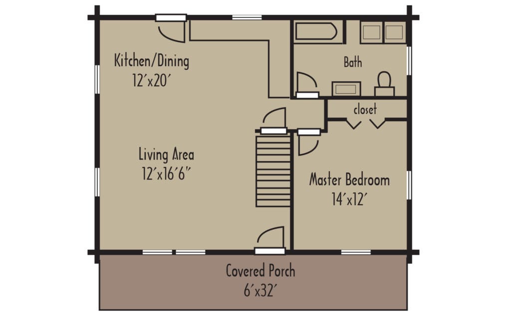 Craftsman Mansfield 1stFloorH - Coventry Log Homes