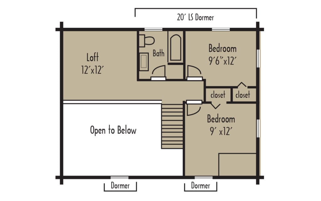Craftsman Mansfield 2ndFloorH - Coventry Log Homes