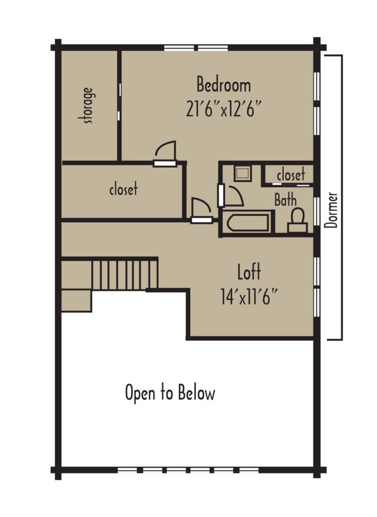 Craftsman MountainView 2ndFloor - Coventry Log Homes