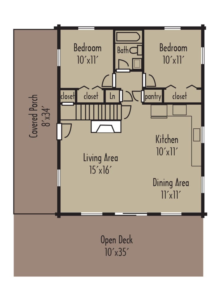 Craftsman Skyline 1stFloor Craftsman Skyline 1stFloor - Coventry Log Homes