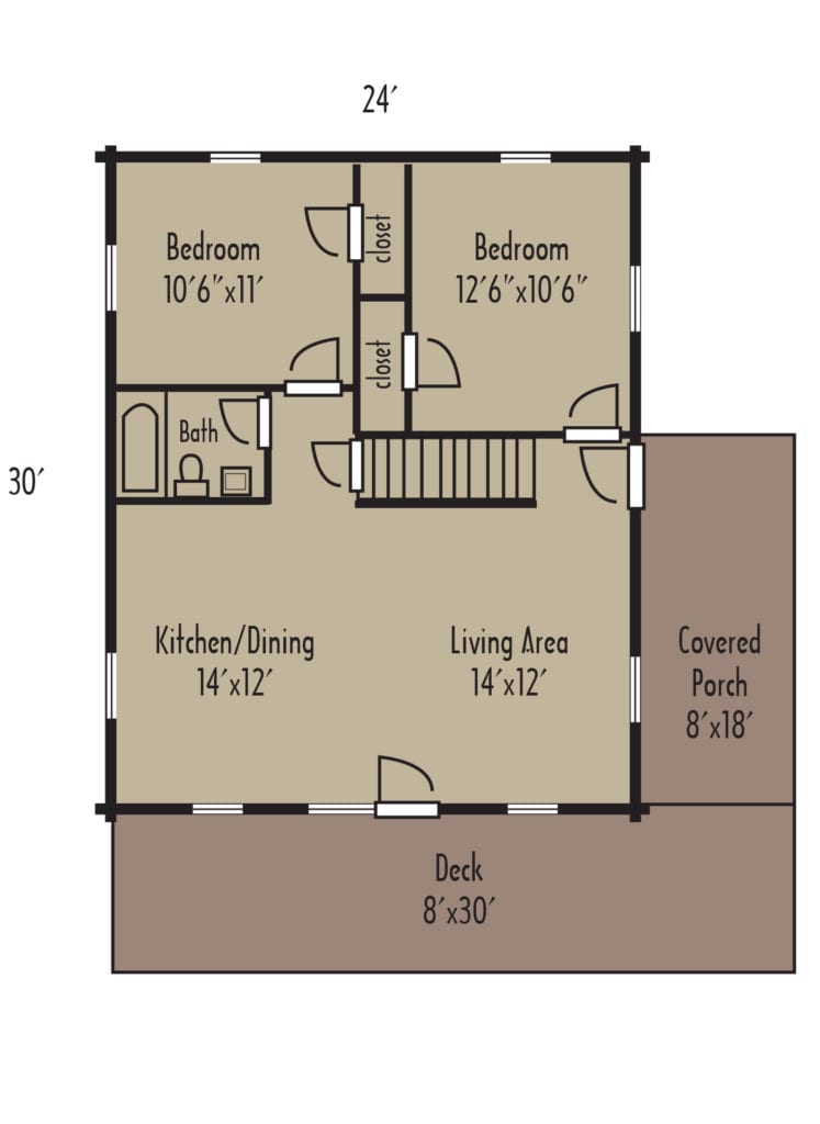 Craftsman Sugarhill 1stFloor Craftsman Sugarhill 1stFloor - Coventry Log Homes