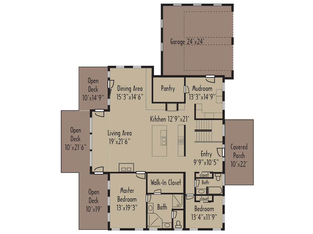 Haven 1stFloor - Coventry Log Homes