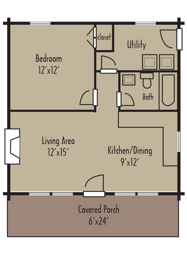 Tradesman Bradley1stFloor - Coventry Log Homes