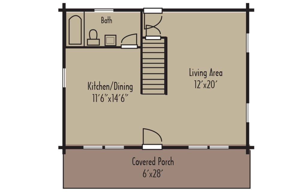 Tradesman Cambridge 1stFloorH - Coventry Log Homes