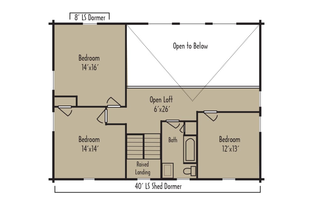 Tradesman Cascade 2ndFloorH - Coventry Log Homes