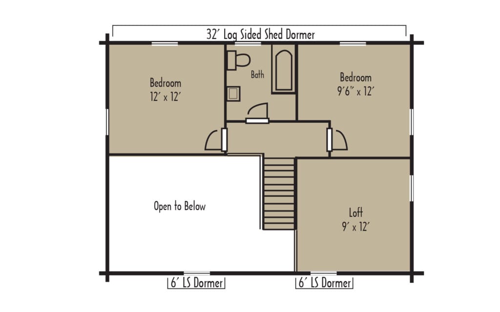Tradesman Fairfield 2ndFloorH - Coventry Log Homes