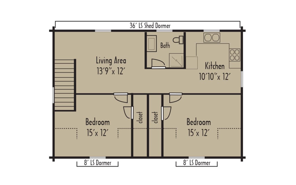 Tradesman Garage Apartment 2ndFloorH Tradesman Garage Apartment 2ndFloorH - Coventry Log Homes
