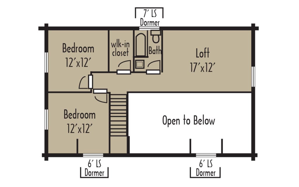 Tradesman Homestead 2ndFloorH - Coventry Log Homes