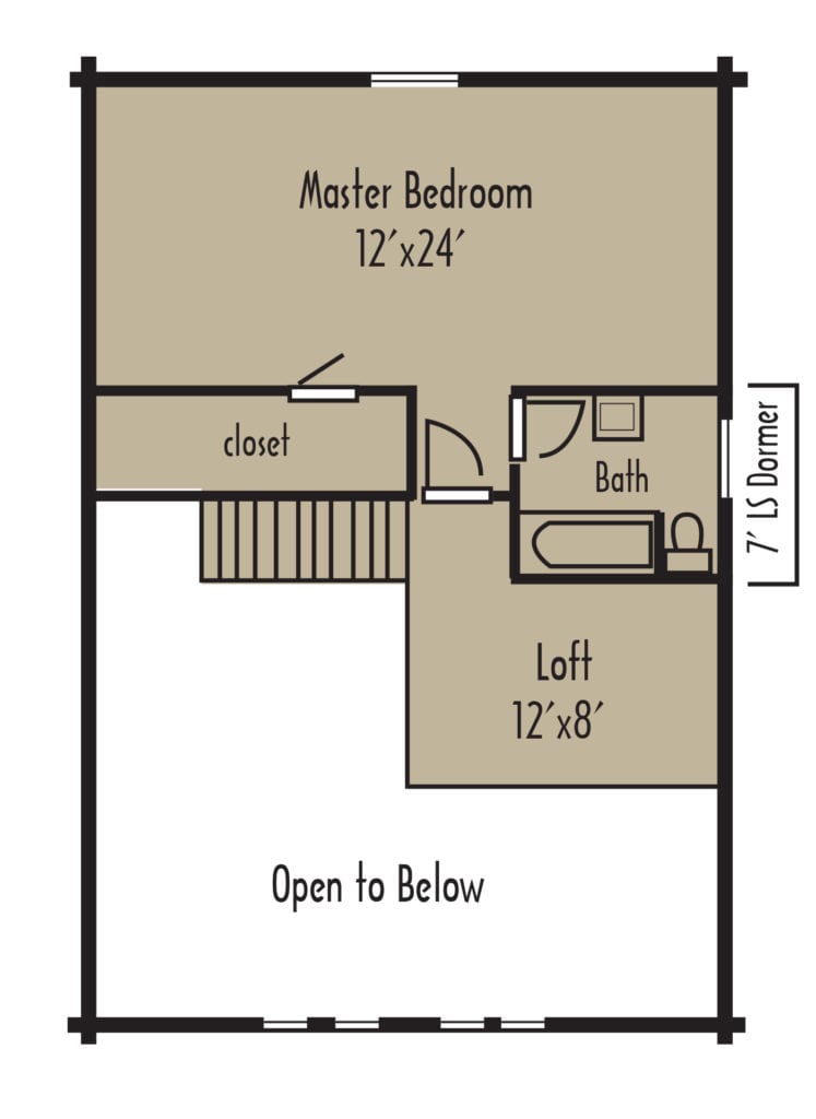 Tradesman Riverside 2ndFloor - Coventry Log Homes