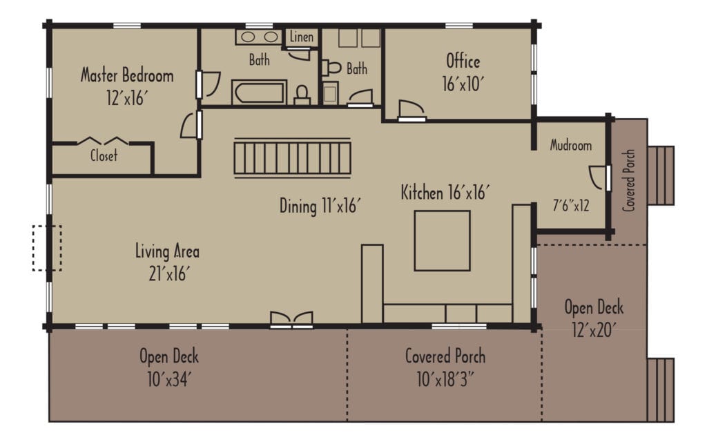 Tradesman Rockport 1stFloorH - Coventry Log Homes