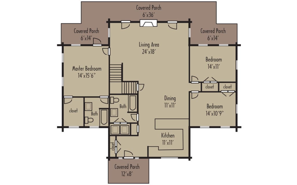 Tradesman Sedona 1stFloorH - Coventry Log Homes