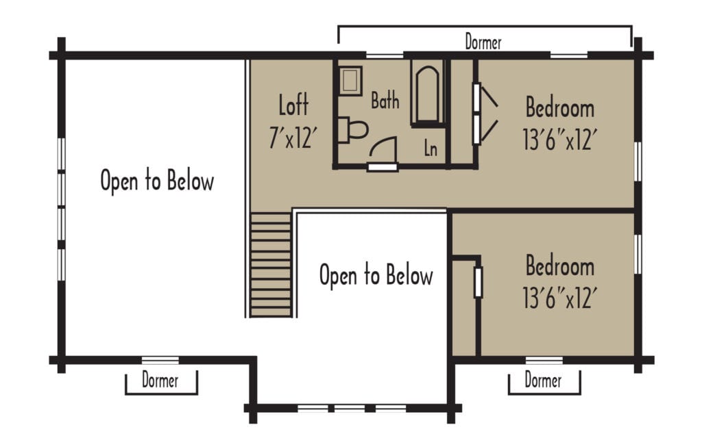 Tradesman Sherwood 2ndFloorH - Coventry Log Homes